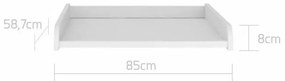 RATATA / LUMI fehér pelenkázóasztal