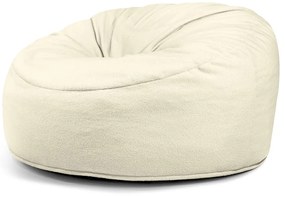 Krémszínű buklé babzsákfotel Om 135 – SLOWDOWN