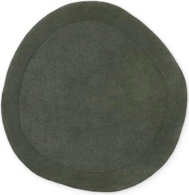 Sötétzöld kézi szövésű gyapjúkeverék kerek szőnyeg ø 160 cm Kari Organic – Villeroy&amp;Boch