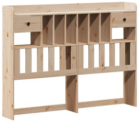 tömör fenyőfa könyvespolcos ágy matrac nélkül 140 x 190 cm