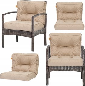 Székpárna szék kerti bútor Rattan Vízálló Steppelt