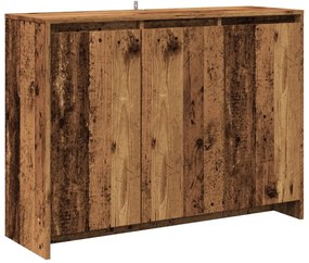 antik fa színű szerelt fa tálalószekrény 102 x 33 x 75 cm