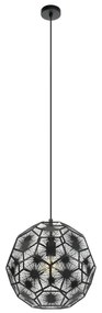 Eglo 39618 - Csillár zsinóron SKOURA 1xE27/60W/230V 41 cm fekete