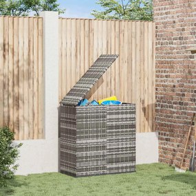Szürke Polyrattan Kerti Párnatartó Doboz 100 X 49 X 103,5 Cm