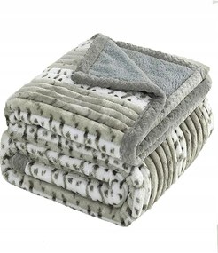 Mikroplüss takaró bárány/juh mintával 160x200cm Afrika latte