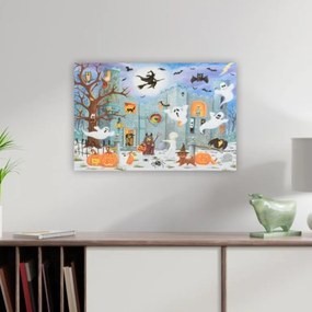 Fali kép Elátkozott kastély 9 LED 60 x 40 cm