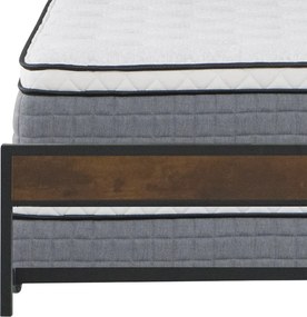 Ágy ágyráccsal és kihúzható pótággyal, 160x200, fekete/szürke, NORDO