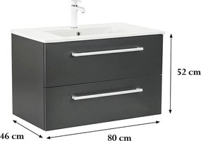 Vario Clam 80 alsó szekrény mosdóval