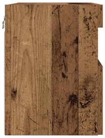 TV-falijó szekrények LED világítással 2 db Régi fa 60x30x40 cm