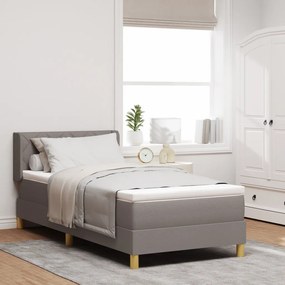 Boxspring ágy matraccal taupe színben, 90 x 200 cm Kárpit