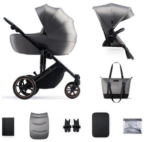 KINDERKRAFT - Kombinált babakocsi 2in1 PRIME 2 szürke