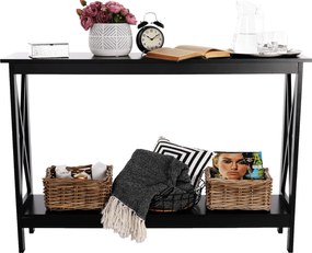 Konzolasztal, fekete, APOLOS