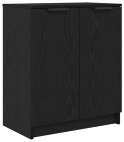 Cipőszekrény Fekete Tölgy 59x35x70 cm Mérnöki Fa