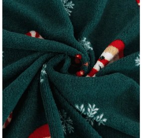 SNOWMAN AND GINGERBREAD 200x200 cm zöld mikroplüss lepedő