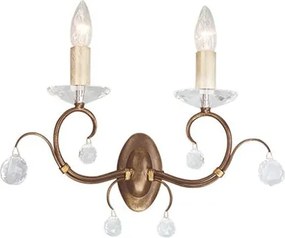 Elstead Lighting LUNETTA LUN2-BRONZE Fali lámpa 2x60W/E14