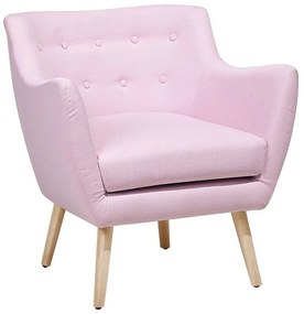 Rózsaszín kárpitozott fotel DRAMMEN  Beliani