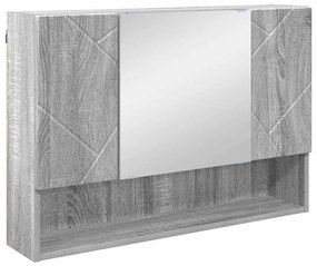 Fürdőszoba bútor szett 2 pcs Szürke sonoma 76.5 x 35 x 64 cm