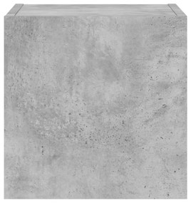 betonszürke falra szerelhető TV-szekrény LED-del 30,5x35x30 cm