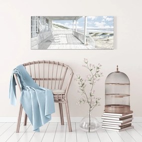 Canvas Watercolor House On The Beach fali kép, 60 x 150 cm - Styler