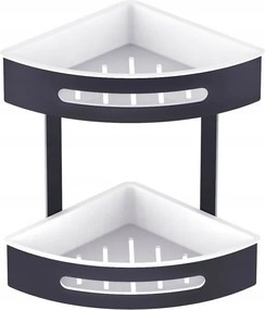 Stella dupla sarokkosár , betét fehér 16.072-B matt fekete