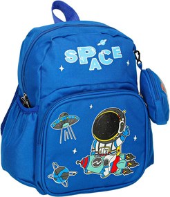 Óvodai iskolai hátizsák gyermek űrhajós 30x14x23cm
