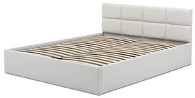 MONOS II kárpitozott ágy matrac nélkül (160x200 cm) Fehér Eko-bőr