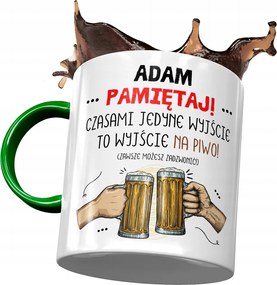 Zöld Bögre Ádám Férj Kolléga Ajándék Nyomtatott Fotóval