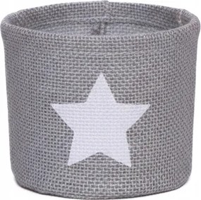 Juta virágtartó fedél Juta virágtartó csillag mintával 12,5x ⌀14 cm szürke