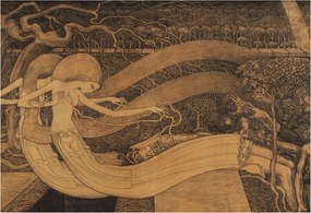 Fotó Fali tapéta Falikép Szürreális figurák 152x104