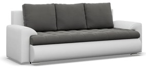 Tokio kanapéágy, bársony + műbőr, szürke - fehér