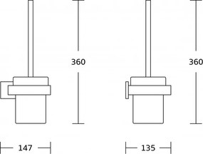 Mexen kiegészítők, Vox wc kefe, aranykefe, 707050-55