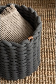 Textil tárolókosár ø 25x25 cm Peach Skin Round M – Bigso