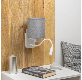 Brilagi - LED Fali lámpa NUBILA 1xE27/25W/230V + LED/3W fehér/szürke