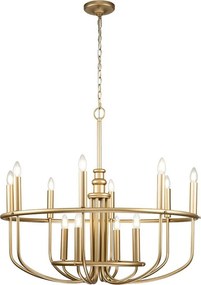 Kichler KL-CAPITOL-HILL12-PNBR – láncos csillár. CAPITOL HILL 12xE14/40W/230V, aranyszínű