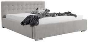 Typ01 ágyrácsos ágy, világos bézsesszürke (140 cm)