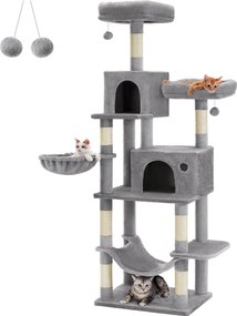 Macska kaparófa, nagy cicáknak, 60x60x199cm, szürke