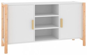 fehér szerelt fa tálalószekrény 107 x 38 x 60 cm