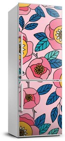 Hűtő matrica Színes virágok FridgeStick-70x190-f-101223430