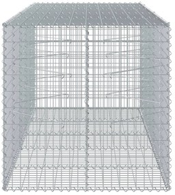 horganyzott vas gabion kosár fedéllel 250 x 100 x 100 cm