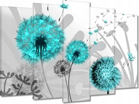 Vászonkép 70x50 Türkiz pitypangok