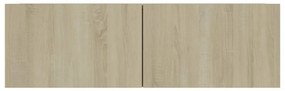 4 db sonoma tölgy színű szerelt fa TV-szekrény 100 x 30 x 30 cm