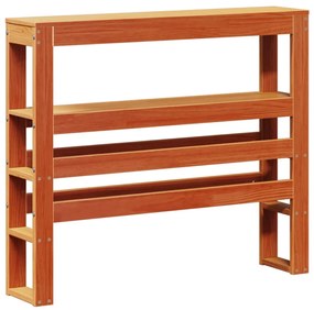 vidaXL viaszbarna tömör fenyőfa ágykeret fejtámlával 90 x 200 cm