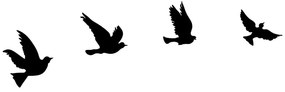 Fém fali dekoráció készlet 4 db-os 18x20 cm Birds – Wallity