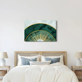 Kép - Arany textúrájú formák (90x60 cm)