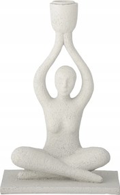 Gyertyatartó Lucie jóga fehér 23 cm