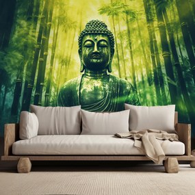 Gario Fotótapéta Buddha a bambusz erdőben Anyag: Vlies, Méret: 300 x 210 cm
