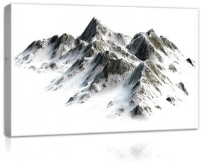 Havas hegycsúcsok, vászonkép, 60x40 cm méretben