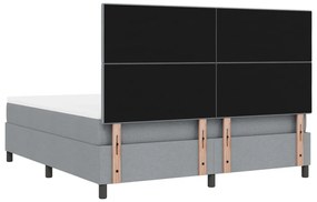 Rugós Ágy Matraccal és LED Fénnyel - Világosszürke, 180 x 200 cm