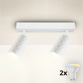 Brilagi - LED RGBW dimmelhető spotlámpa SELE DIAMANT 2xGU10/4,8W/230V fehér