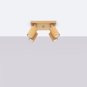 Sollux SL.1564 - Spotlámpa KARBON 4xGU10/10W/230V arany